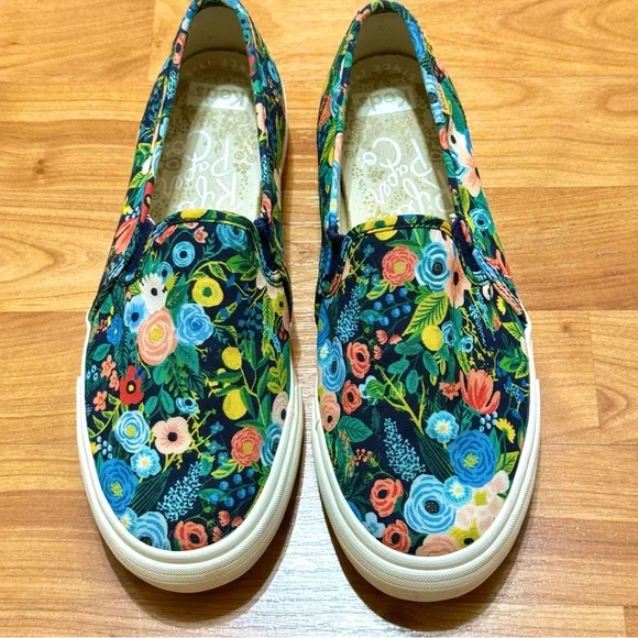 Keds Women's 8W Vibrant Floral Garden Slip-On Sneakers Shoes Sanitized Excellent - Picture 6 of 11